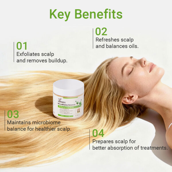 private label microbiome balance purifying scalp scrub