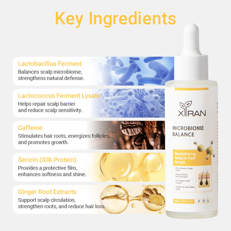 private label microbiome balance revitalizing scalp & hair serum