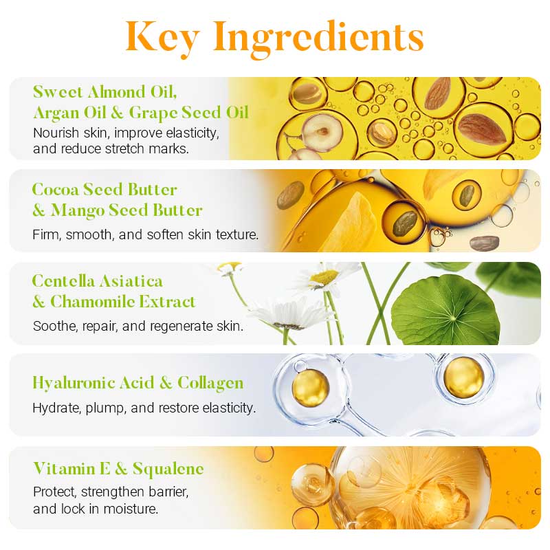 private label stretch mark removal set for pregnancy & postpartum care