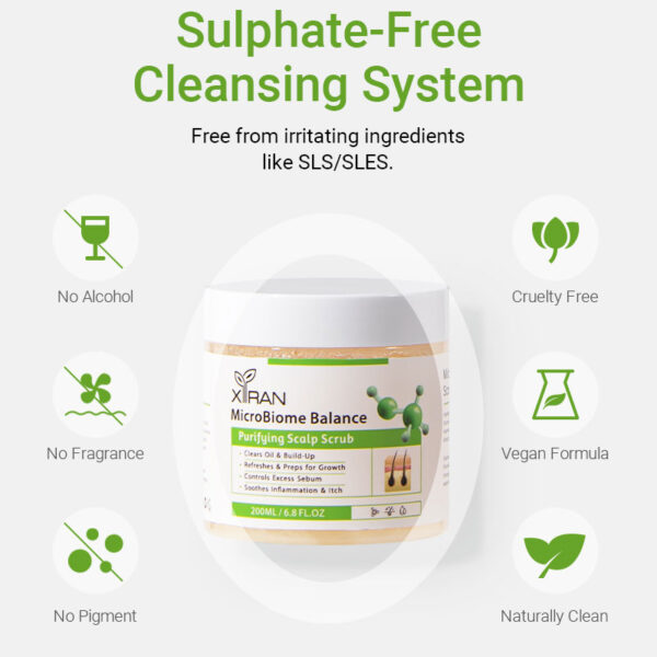 private label microbiome balance purifying scalp scrub