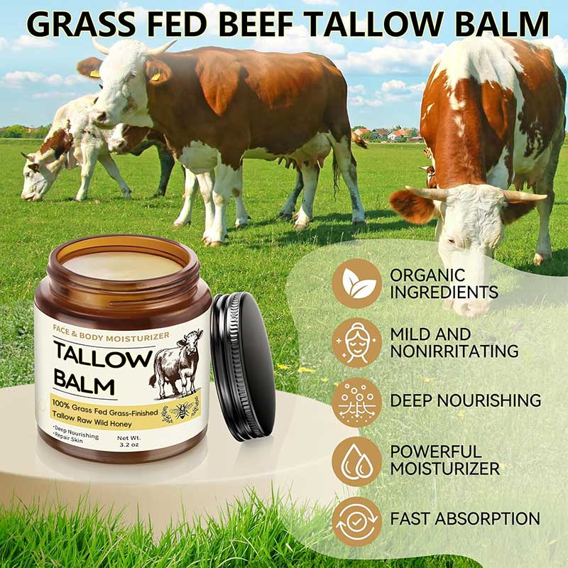private label tallow beef & honey face cream