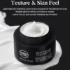 Men Story Revitalize Eye Cream in black jar with cream texture, designed to reduce dark circles and fine lines.