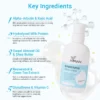 XIRAN whitening body lotion bottle with key ingredients list including Alpha-Arbutin, Kojic Acid, and more for skin brightening.