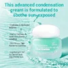 A jar of Guaiazulene HA condensation cream on a water background, highlighting hydration, soothing, and lightweight benefits.