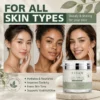 Three women with different skin tones showcasing radiant skin next to a XIRAN skincare cream jar designed for all skin types.