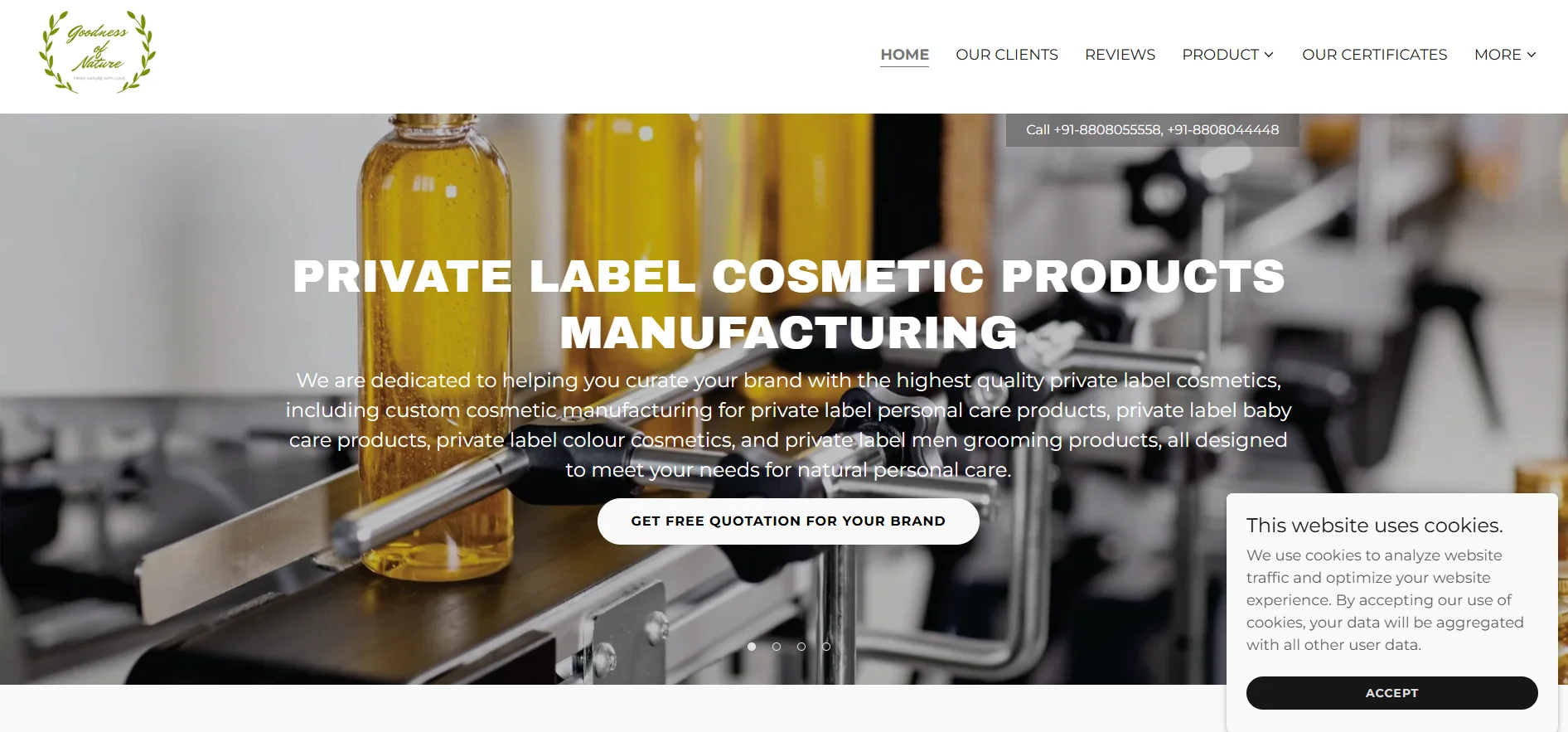 Goodness of Nature – Private Label Skincare Manufacturer