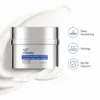 A silver jar of XIRAN Volufiline Super A Peptide Wrinkle-Reducing Cream on a white background, with cream texture and icons highlighting deep nourishing, firming, and barrier support benefits.