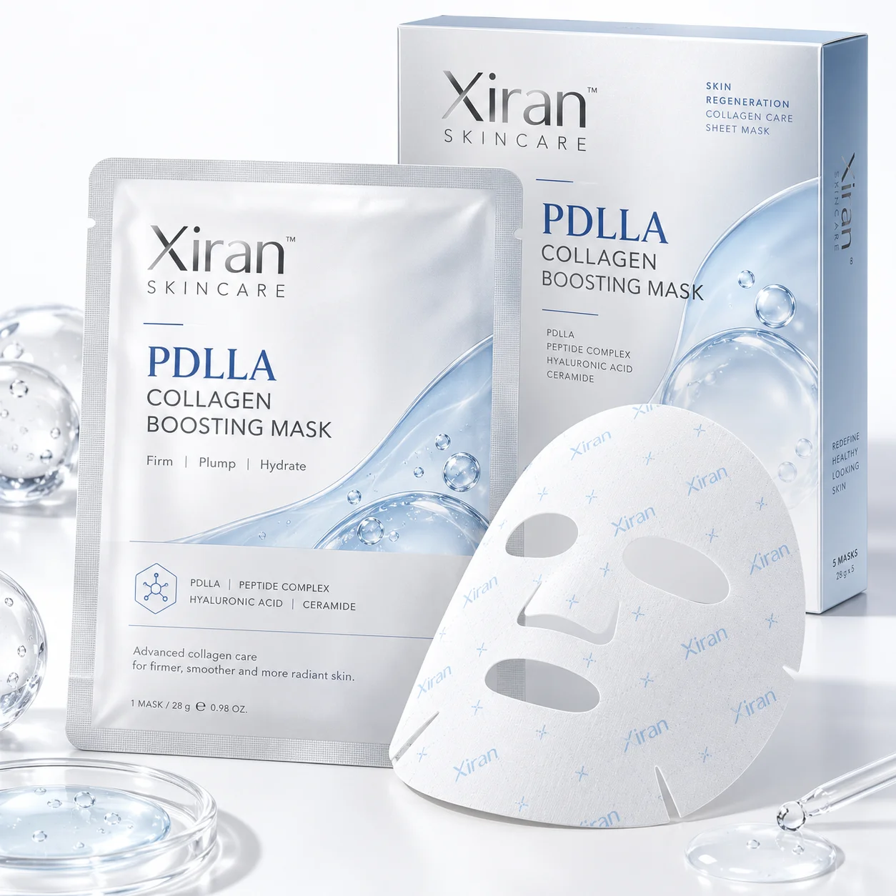 Private Label PDLLA Collagen Mask for Glass Skin Glow & Firming